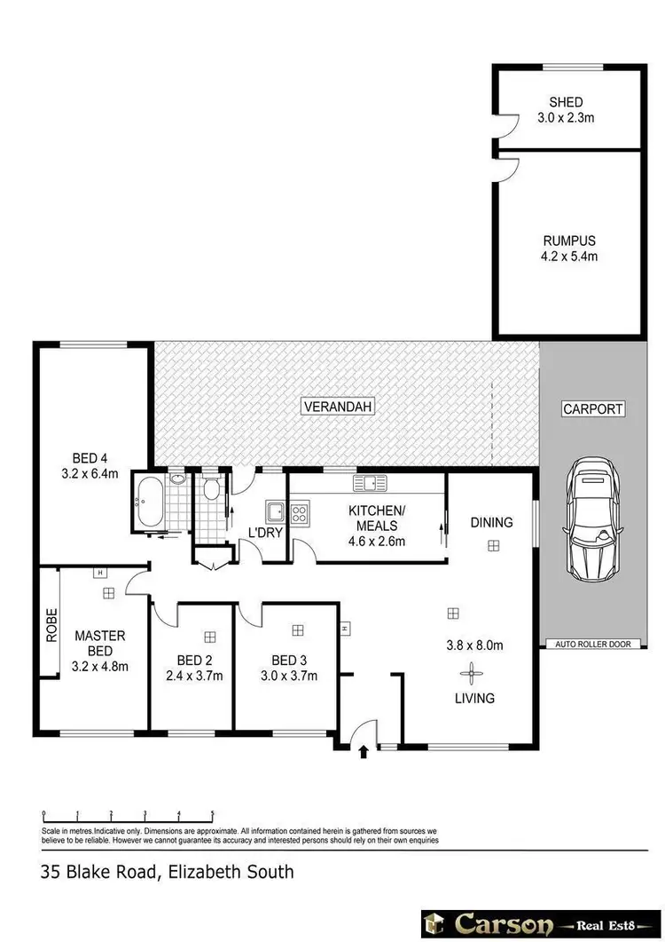 Floorplan of Homely house listing, 35 Blake Road, Elizabeth South SA 5112