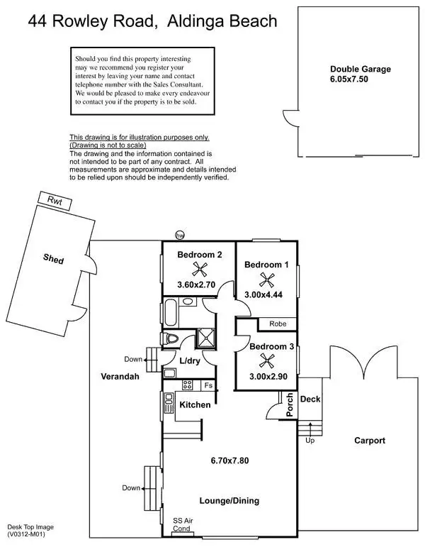 Floorplan of Homely house listing, 44 Rowley Road, Aldinga Beach SA 5173