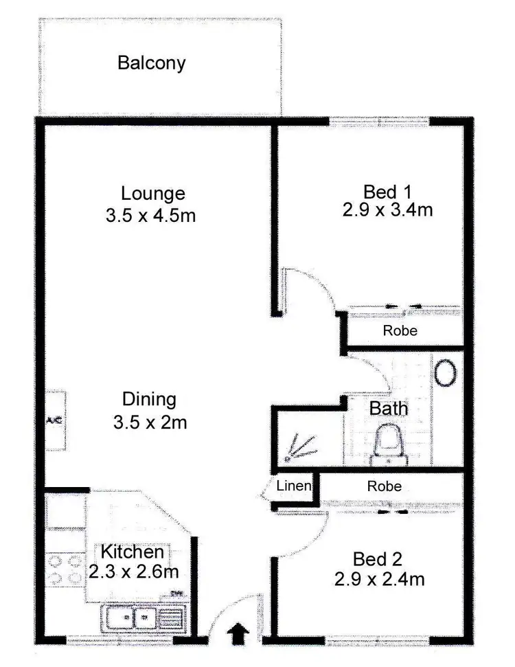 Floorplan of Homely apartment listing, 26/5-19 Goodall Parade, Mawson Lakes SA 5095