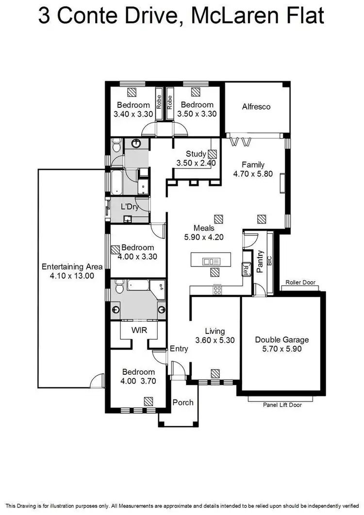 Floorplan of Homely house listing, 3 Conte Drive, Mclaren Flat SA 5171