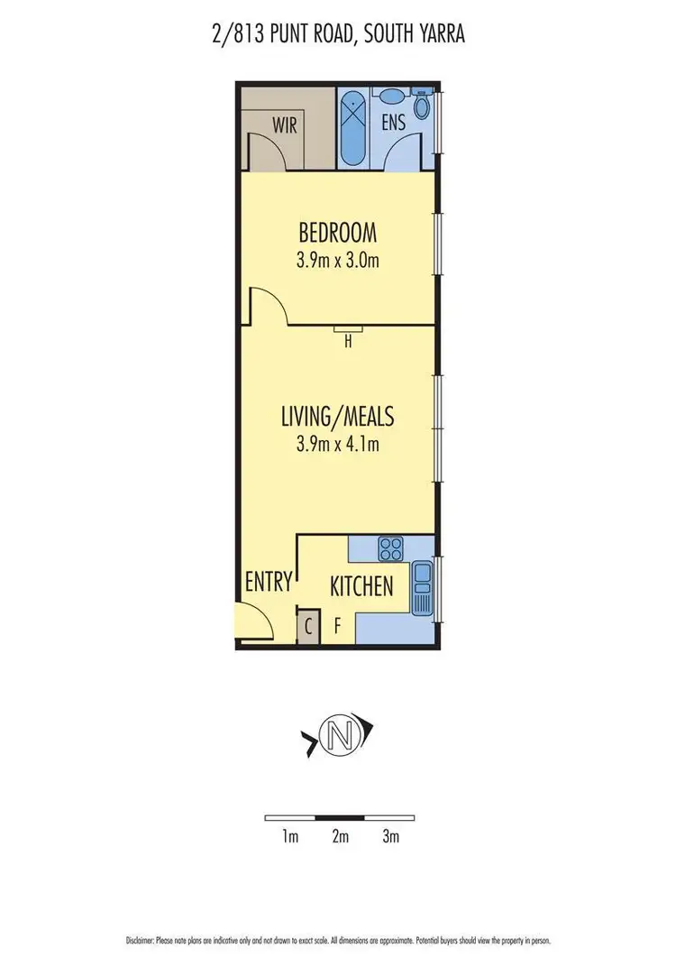 Floorplan of Homely apartment listing, 2/813 Punt Road, South Yarra VIC 3141