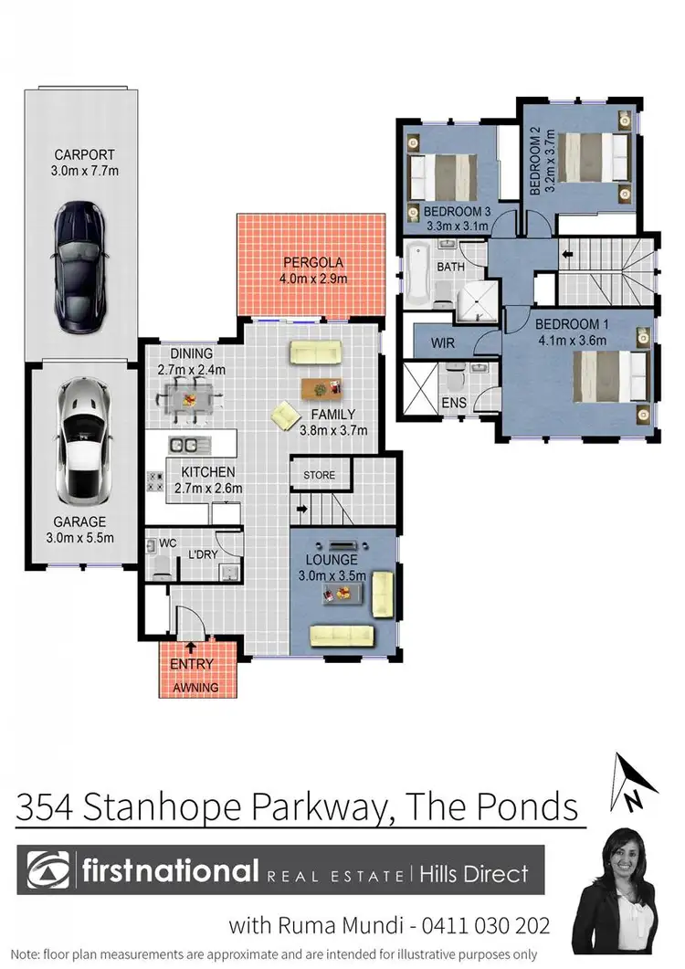 Floorplan of Homely house listing, 354 Stanhope Parkway, The Ponds NSW 2769