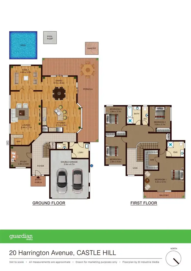 Floorplan of Homely house listing, 20 Harrington Avenue, Castle Hill NSW 2154