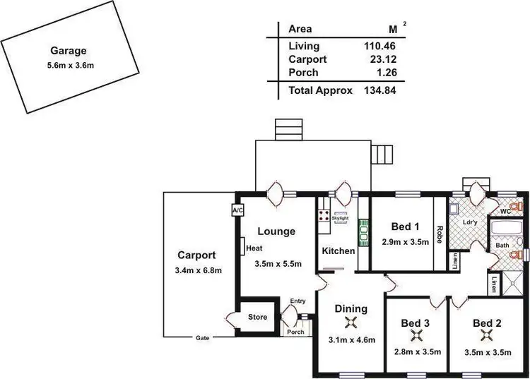 Floorplan of Homely house listing, 6 Blackburn Court, Elizabeth East SA 5112
