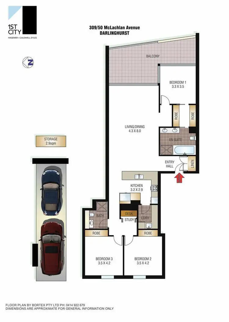 Floorplan of Homely apartment listing, 309/50 McLachlan Avenue, Darlinghurst NSW 2010