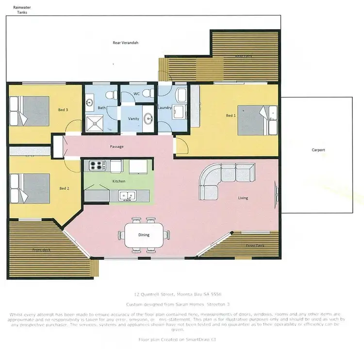 Floorplan of Homely house listing, 12 Quintrell Street, Moonta Bay SA 5558