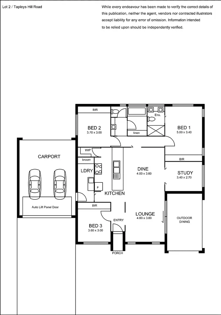 Floorplan of Homely house listing, 1/515 Tapleyshill Road, Fulham Gardens SA 5024