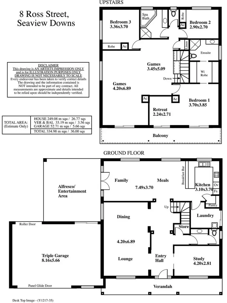 Floorplan of Homely house listing, 8 Ross Street, Seaview Downs SA 5049