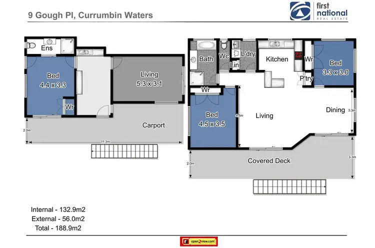Floorplan of Homely house listing, 9 Gough Place, Currumbin Waters QLD 4223