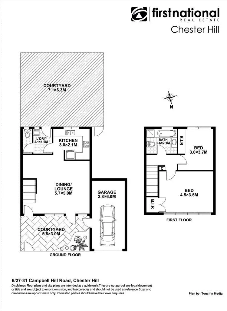 Floorplan of Homely townhouse listing, 6/27-31 Campbell Hill Road, Chester Hill NSW 2162