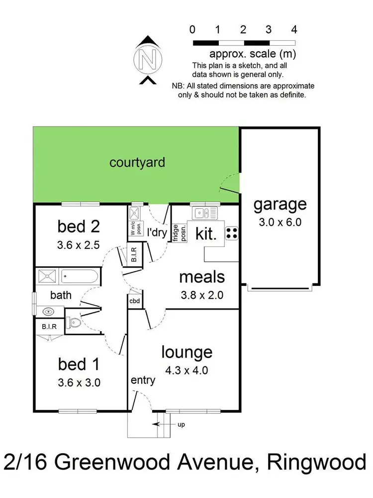 Floorplan of Homely unit listing, 2/16 Greenwood Street, Ringwood VIC 3134