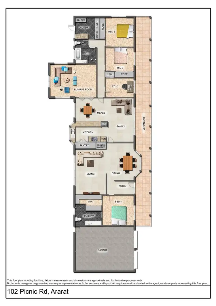 Floorplan of Homely house listing, 102 Picnic Road, Ararat VIC 3377