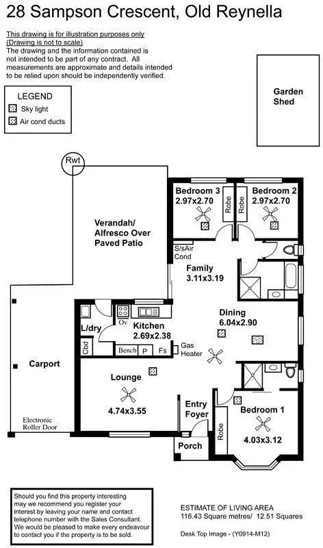 Floorplan of Homely house listing, 28 Sampson Crescent, Old Reynella SA 5161