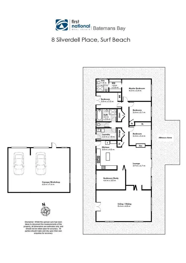 Floorplan of Homely house listing, 8 Silverdell Place, Surf Beach NSW 2536