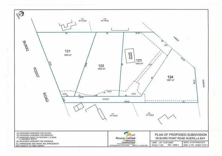 Floorplan of Homely land listing, LOT 121/58 Burri Point Road, Guerilla Bay NSW 2536