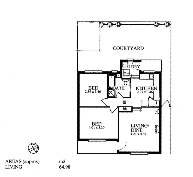Floorplan of Homely unit listing, 2/46 Kent Street, Hawthorn SA 5062
