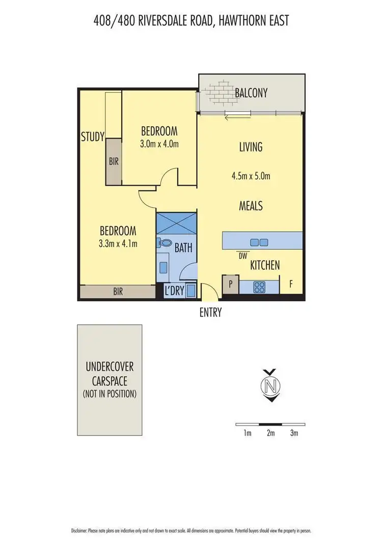 Floorplan of Homely apartment listing, 408/480 Riversdale Road, Hawthorn East VIC 3123