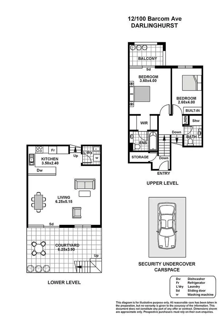 Floorplan of Homely apartment listing, 12/100 Barcom Avenue, Darlinghurst NSW 2010