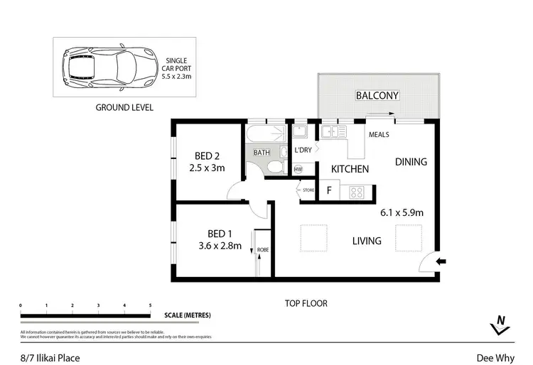 Floorplan of Homely unit listing, 8/7 Ilikai Place, Dee Why NSW 2099