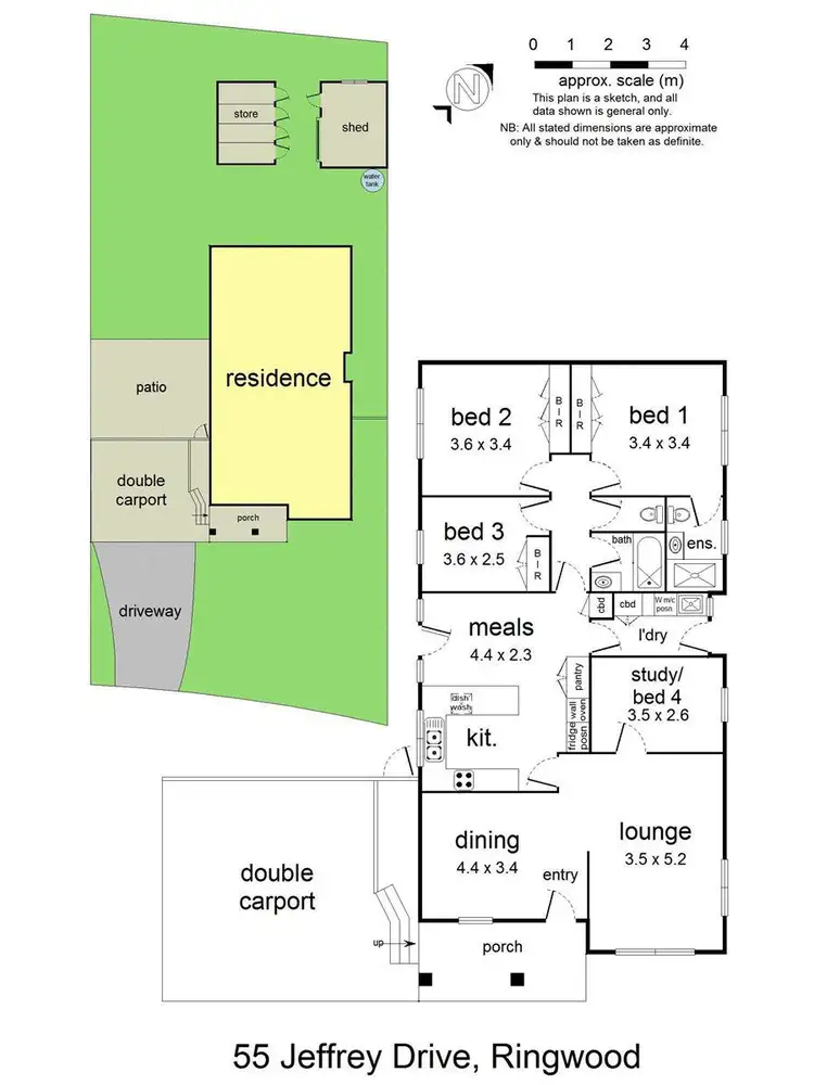 Floorplan of Homely house listing, 55 Jeffrey Drive, Ringwood VIC 3134