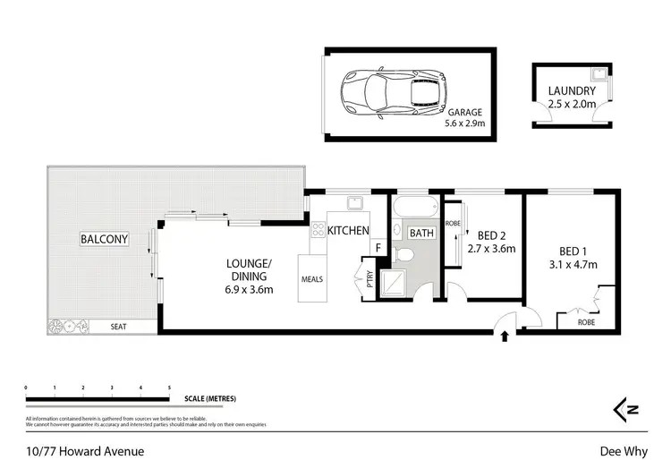 Floorplan of Homely unit listing, 10/77 Howard Avenue, Dee Why NSW 2099