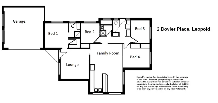 Floorplan of Homely house listing, 2 Dovier Place, Leopold VIC 3224