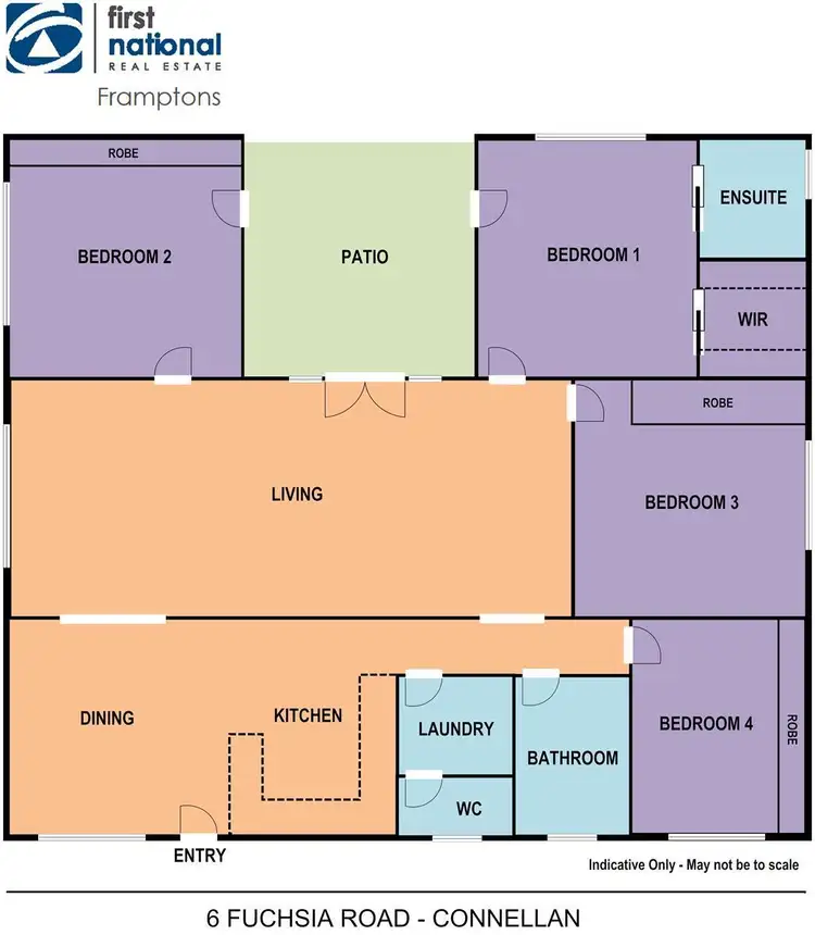 Floorplan of Homely rural property listing, 6 Fuchsia Road, Connellan NT 873