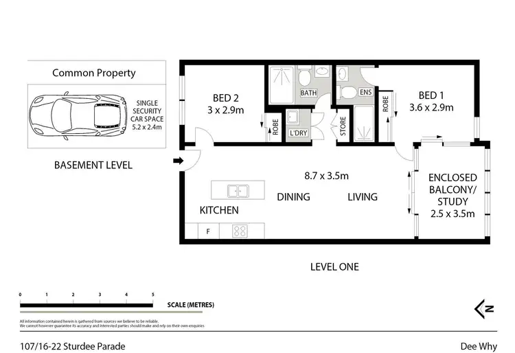 Floorplan of Homely unit listing, 1.07/16-22 Sturdee Parade, Dee Why NSW 2099