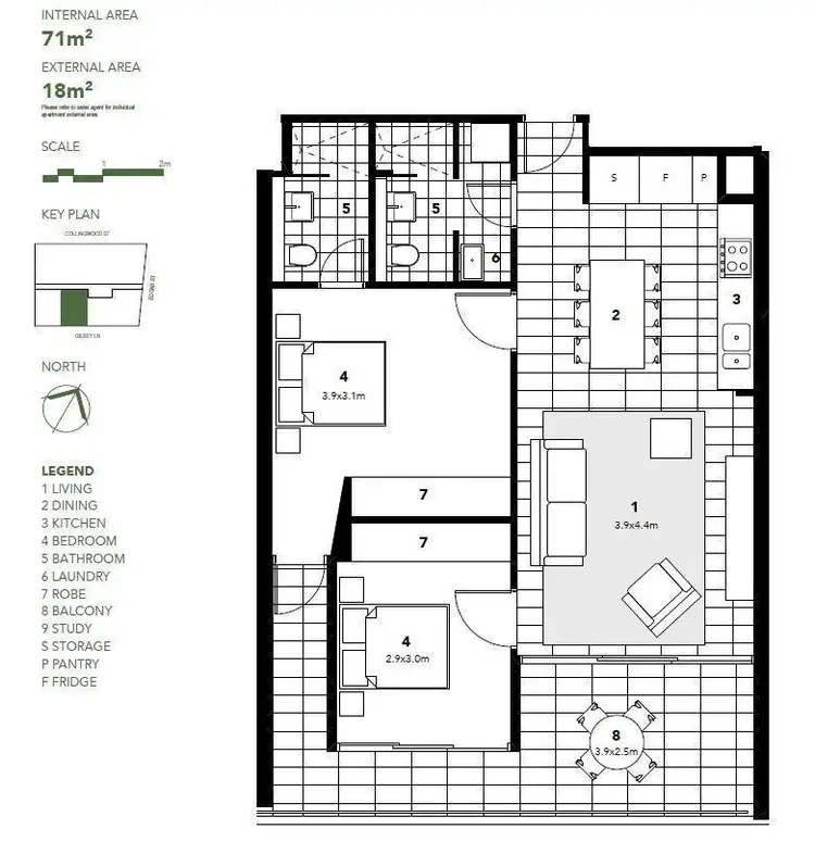 Floorplan of Homely apartment listing, Pandanus, 2.03/7 Edgar Street, Coffs Harbour NSW 2450