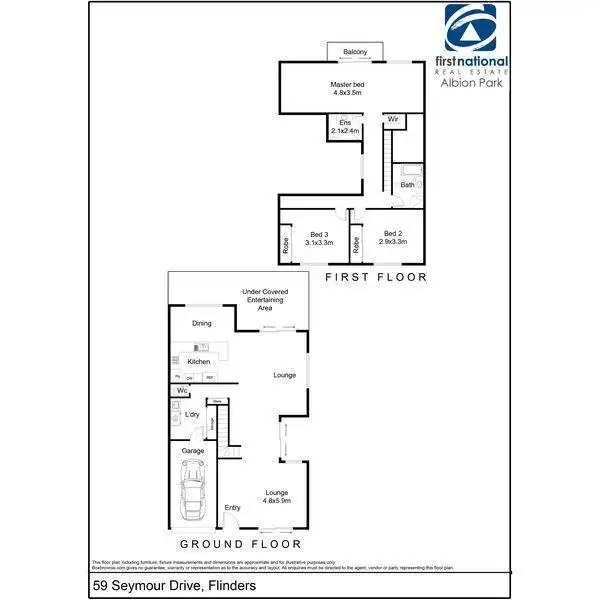 Floorplan of Homely townhouse listing, 59 Seymour Drive, Flinders NSW 2529