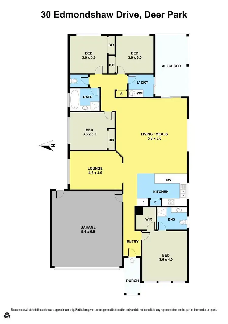 Floorplan of Homely house listing, 30 Edmondshaw Drive, Deer Park VIC 3023