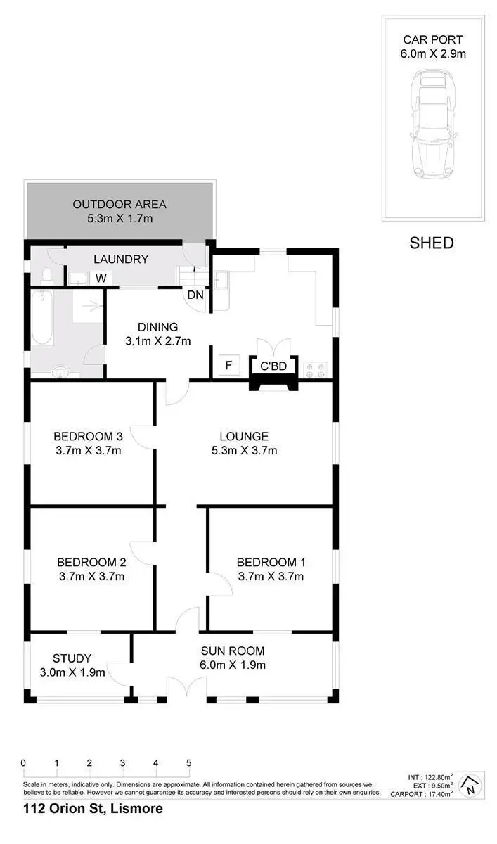 Floorplan of Homely house listing, 112 Orion Street, Lismore NSW 2480