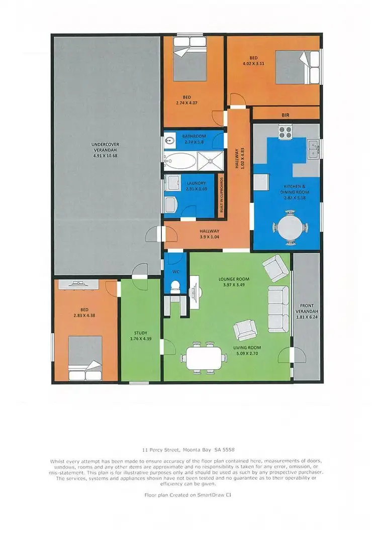 Floorplan of Homely house listing, 11 Percy Street, Moonta Bay SA 5558