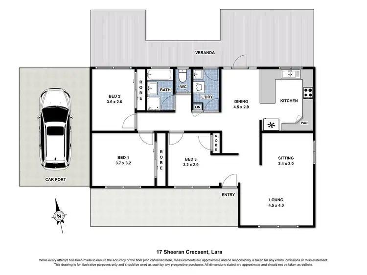 Floorplan of Homely house listing, 17 Sheeran Crescent, Lara VIC 3212
