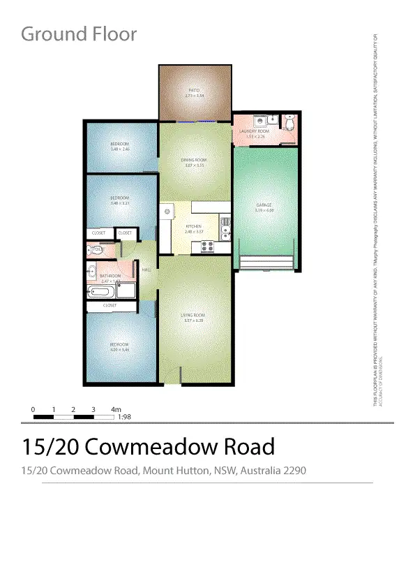 Floorplan of Homely unit listing, 15/20 Cowmeadow Road, Mount Hutton NSW 2290