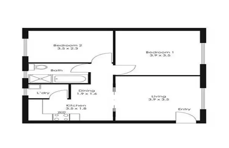 Floorplan of Homely unit listing, 4/186 Fletcher Road, Largs Bay SA 5016