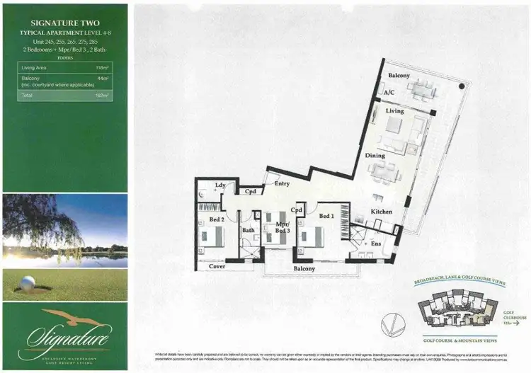 Floorplan of Homely apartment listing, 285 /135 Lakelands Drive, Merrimac QLD 4226