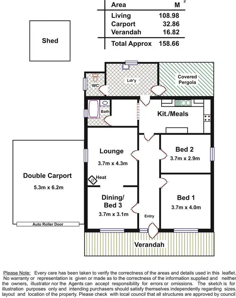 Floorplan of Homely house listing, 1/22 Condada Avenue, Park Holme SA 5043