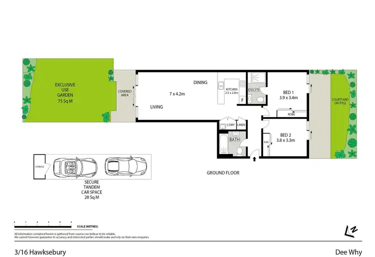 Floorplan of Homely unit listing, 3/16 Hawkesbury Avenue, Dee Why NSW 2099