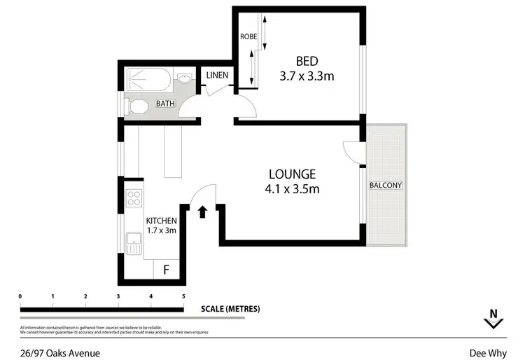 Floorplan of Homely unit listing, 26/97-99 Oaks Avenue, Dee Why NSW 2099