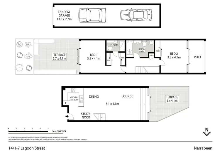 Floorplan of Homely unit listing, 14/1-7 Lagoon Street, Narrabeen NSW 2101