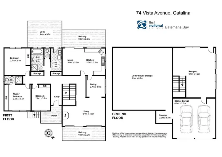 Floorplan of Homely house listing, 74 Vista Avenue, Catalina NSW 2536