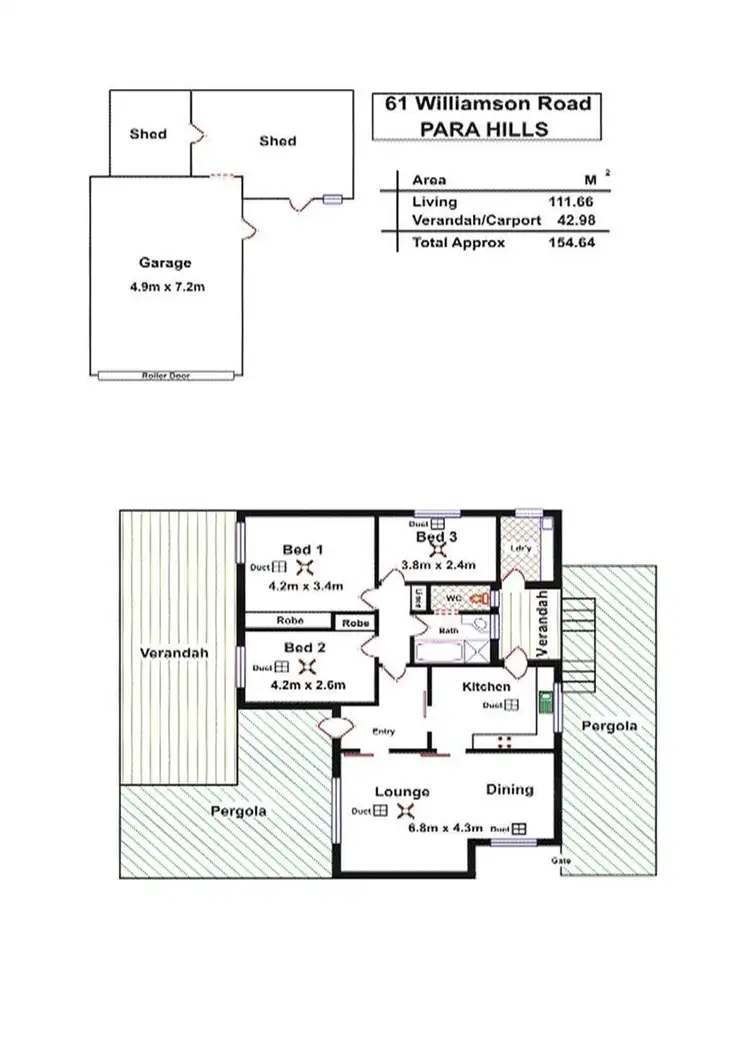 Floorplan of Homely house listing, 61 Williamson Road, Para Hills SA 5096