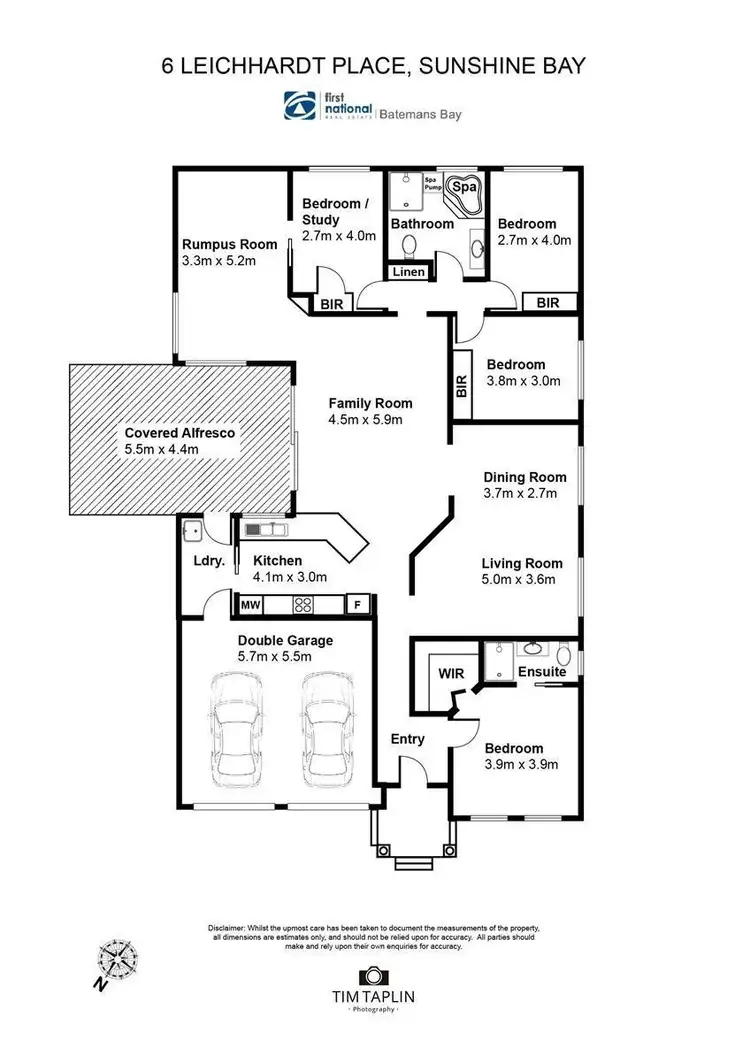 Floorplan of Homely house listing, 6 Leichhardt Place, Sunshine Bay NSW 2536