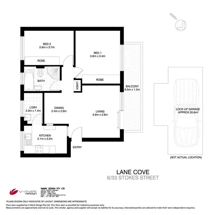 Floorplan of Homely apartment listing, 6/33 Stokes Street, Lane Cove NSW 2066