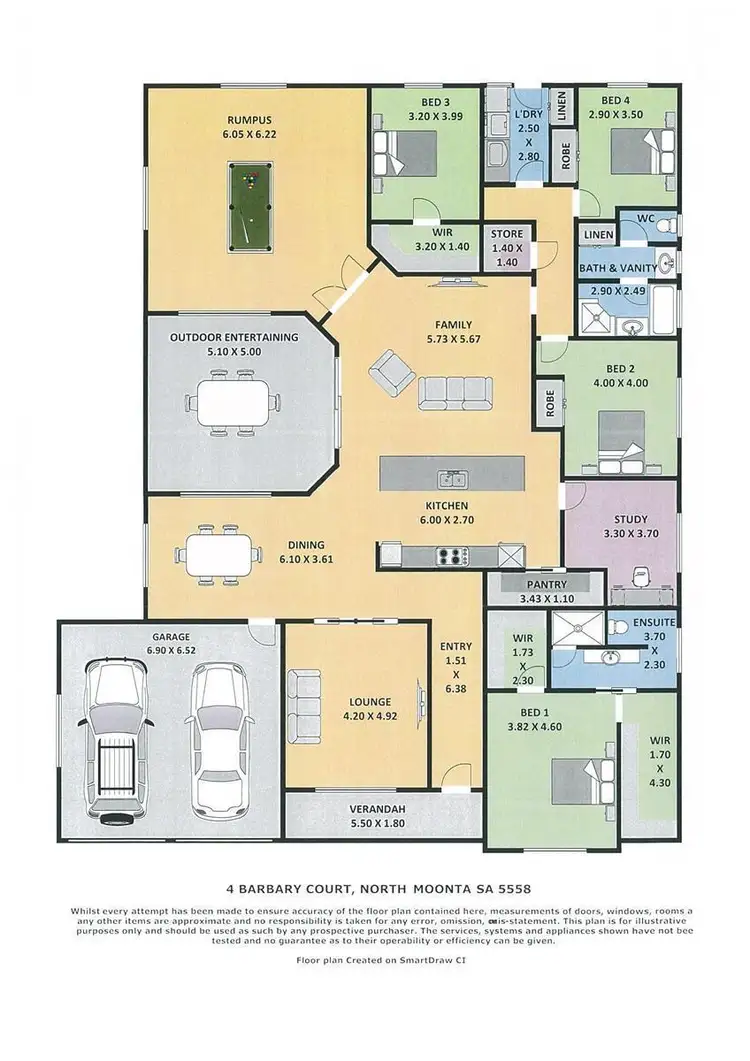 Floorplan of Homely house listing, 4 Barbary Court, North Moonta SA 5558