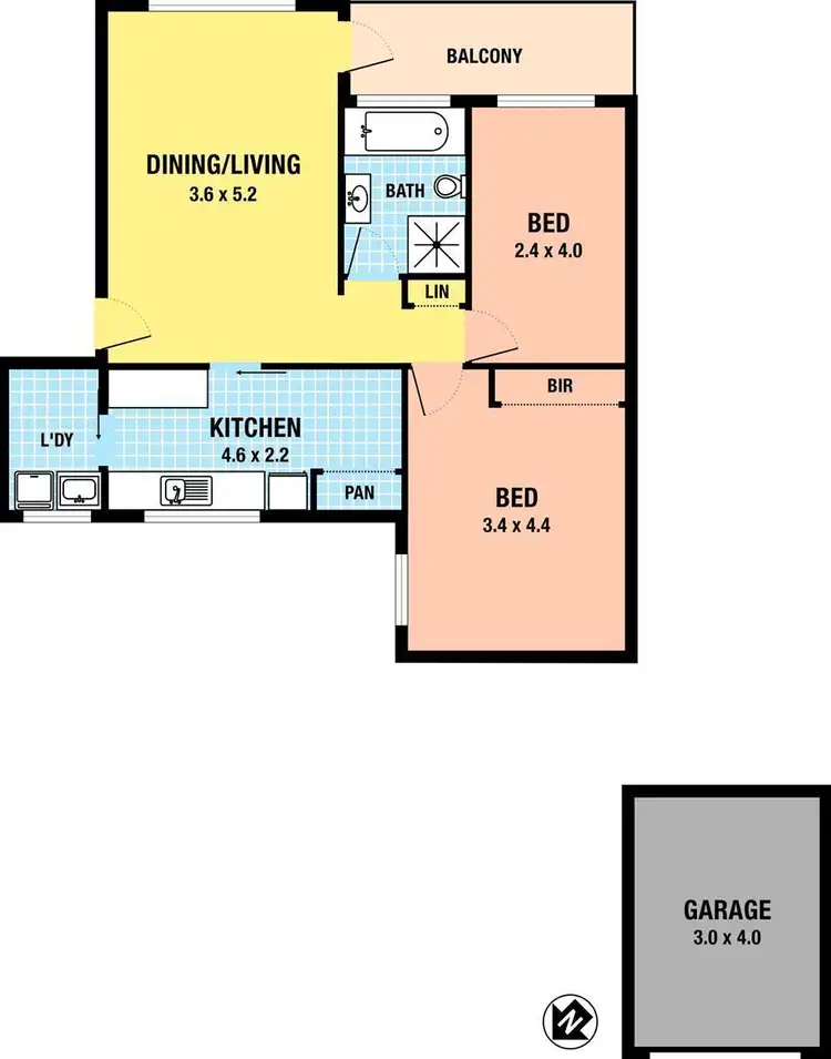 Floorplan of Homely unit listing, 12/401 Marrickville Road, Dulwich Hill NSW 2203