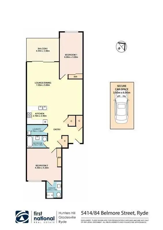 Floorplan of Homely apartment listing, 5414/84 Belmore Street, Ryde NSW 2112
