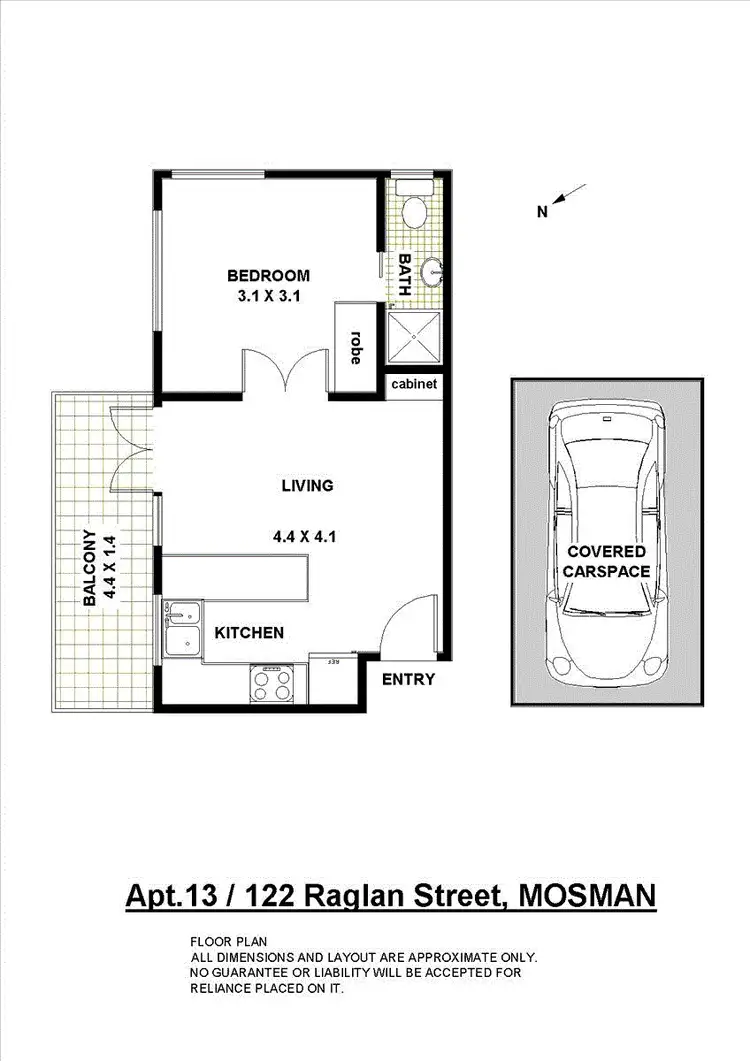 Floorplan of Homely apartment listing, 13/122 Raglan Street, Mosman NSW 2088