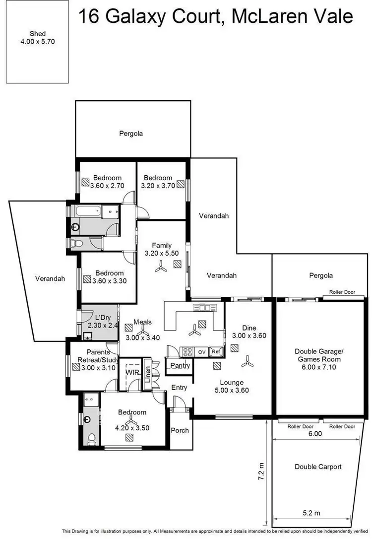 Floorplan of Homely house listing, 16 Galaxy Court, Mclaren Vale SA 5171